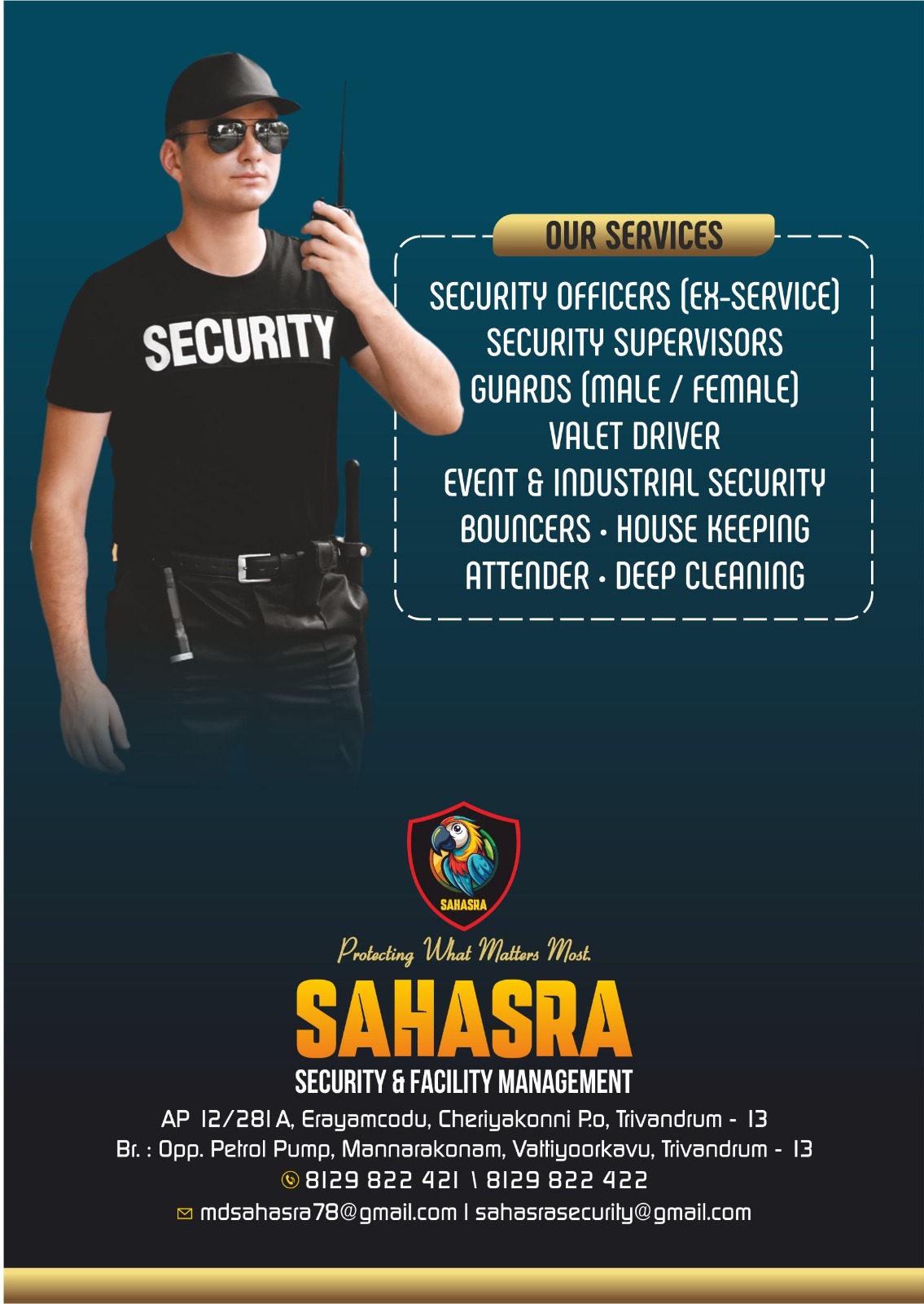 Sahasra security team on event duty